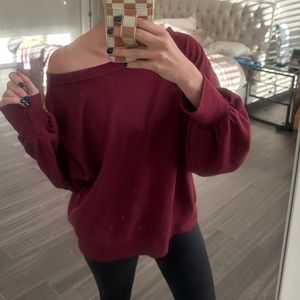 Pink Lily oversized maroon long sleeve. Size Small